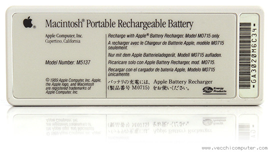 Apple Macintosh Portable - batteria