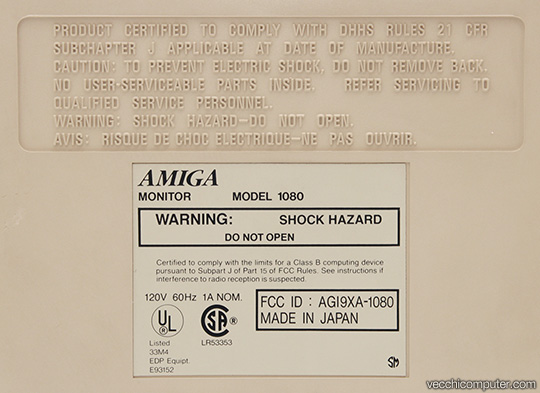 Commodore Amiga 1080 - Etichetta