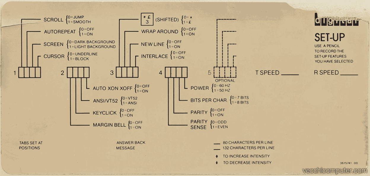 Digital VT100 - impostazioni