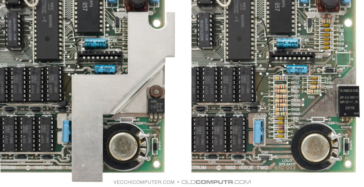 Sinclair ZX Spectrum - sostituzione 7805